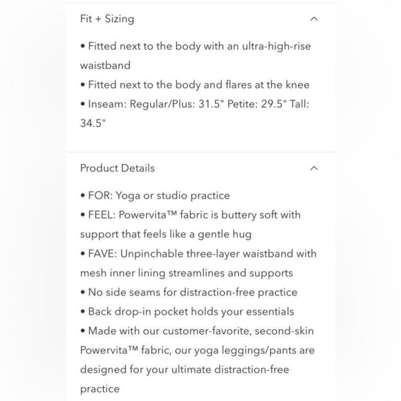 NWT Athleta Elation Flare Black Pant Size M/T - Picture 8 of 8